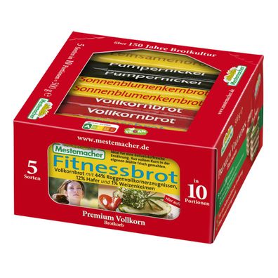 Mestemacher Premium Vollkorn Brotkorb 5 Mini Brot Sorten 500g