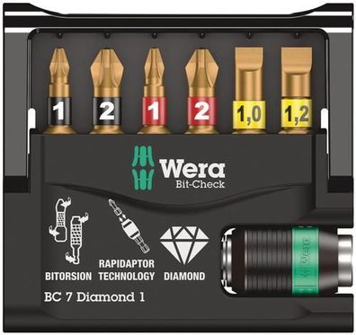 Wera Bit-Check 7 Diamond 1 SB, 7-teilig