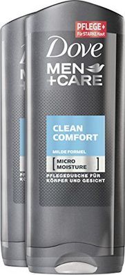 Dove Men Care Clean Comfort Pflegedusche für Männer 250ml 2er Pack