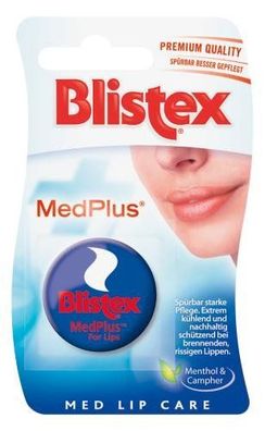 Blistex Med Plus Lippenpflege Pflege bei brennenden rissigen Lippen 7ml 2er Pack