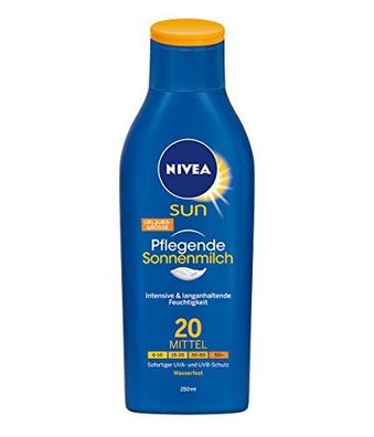 Nivea Sun Pflegende Sonnenmilch LSF 20, Sonnenschutz, 1er Pack (1 x 250 ml)