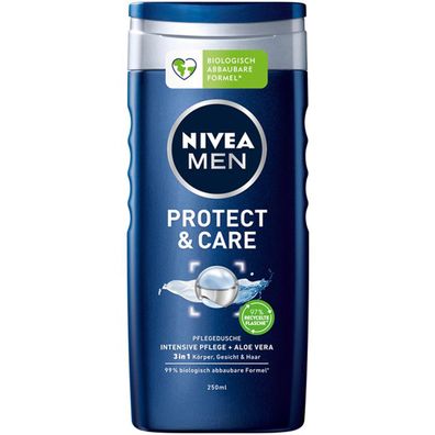 Nivea Men Care und Body Intensiv Dusche mit Aloe Vera 250ml 4er Pack