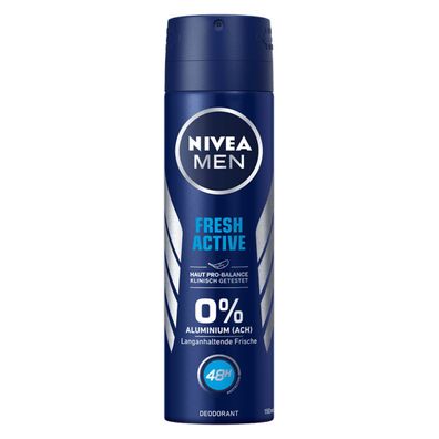 Nivea Men Deo Fresh Active Spray ohne Aluminium für Männer 150ml