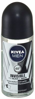 Nivea Deodorant Roll-On Invisible for Black & White Power, 50ml
