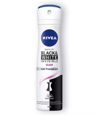 Nivea Deo Spray Invisible for Black & White Clear 48h effektiver Schutz 150ml