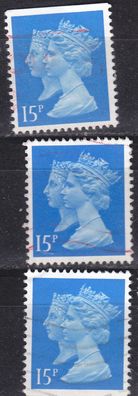 England GREAT Britain [1990] MiNr 1240 ex ( O/ used ) [01] Machin Spezial 15p blau