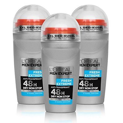 L'Oréal Men Expert Fresh Anti Transpirant Deodorant 50ml 3er Pack