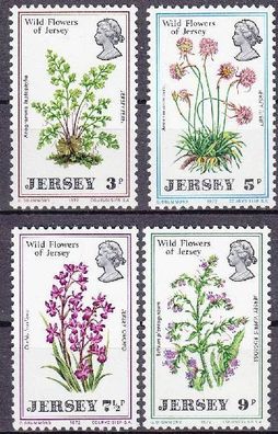 England GREAT Britain [Jersey] MiNr 0061-64 ( * */ mnh ) Blumen