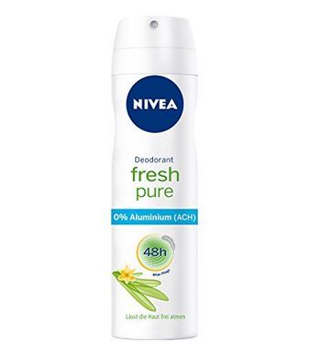 Nivea Deo Fresh Pure Spray, ohne Aluminium, 6er Pack (6 x 150 ml)
