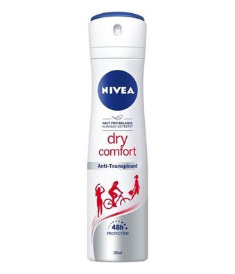 Nivea Deo Dry Comfort Plus Spray Antitranspirant 150ml 6er Pack