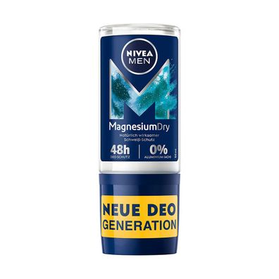 Nivea Men Deo Roll on Magnesium Dry mit wirksamen Schweiß Schutz 50ml