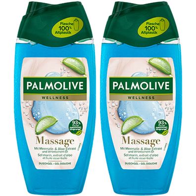 Palmolive Wellness Massage Gel mit Meersalz Aloe 250ml 2er Pack