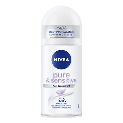 Nivea Roll on Sensitive und Pure Anti Transpirant Schutz 50ml 3er Pack