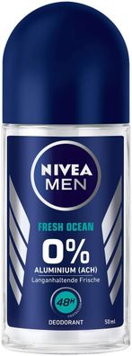 Nivea Roll on for Men Fresh Ocean 48h Deo Schutz 50ml 6er Pack