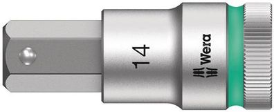 Wera 8740 C HF Zyklop Bitnuss mit 1/2"-Antrieb mit Haltefunktion, 14 x 60 mm