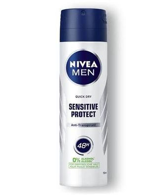 Nivea Spray for Men Sensitive Protect empfindliche Haut 150ml 6er Pack