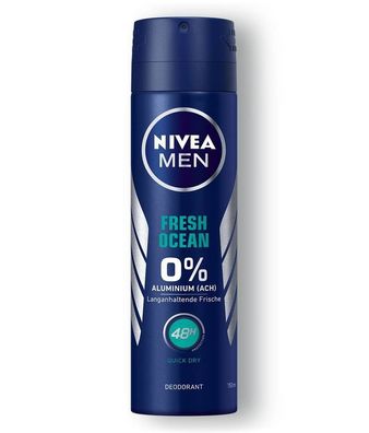 Nivea Men Deo Spray Fresh Ocean 48h Schutz langanhaltende Frische 150ml 6er Pack