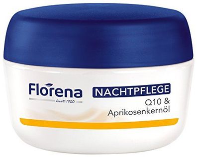 Florena Glättende Anti-Falten Nachtpflege mit Q10, 1er Pack, (1 x 50 ml)