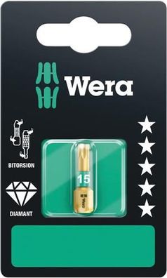 Wera 867/1 BDC SB TORX® Bits, TX 15 x 25 mm