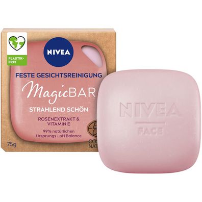 Nivea MagicBar Feste Gesichtsreinigung Rosenextrakt und Vitamin E 75g