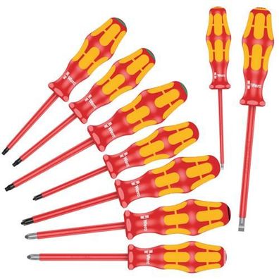 Wera 160 i/162 i/167 i/9 Schraubendrehersatz Kraftform Plus Serie 100, 9-teilig