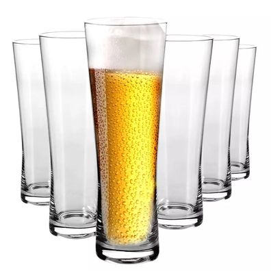 Krosno Mixology Gläser für Bier Sanduhr Weizen | Set 6 | 500 ml | Spülmaschine