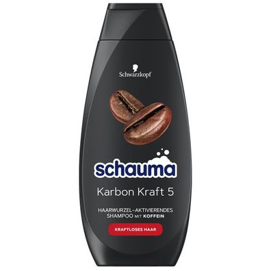 Schauma Shampoo Karbon Kraft 5 mit Koffein und Zedernholz Duft 400ml