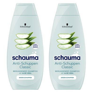 Schauma Anti Schuppen Shampoo Classic mit Aloe Vera 400ml 2er Pack