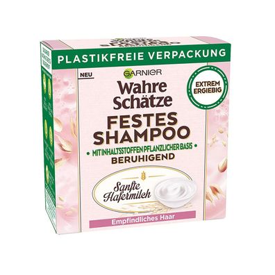 Garnier Wahre Schätze Sanfte Hafermilch festes Shampoo vegan 60g