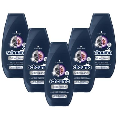 Schauma Pflege Shampoo Silberglanz Anti Gelbstich 250ml 5er Pack