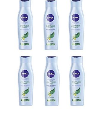Nivea Shampoo und Spülung 2 in 1 Mit Aloe Vera Pflege 50ml 6er Pack