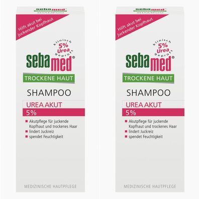 Sebamed Shampoo Urea Akut spendet intensiv Feuchtigkeit 200ml 2er Pack
