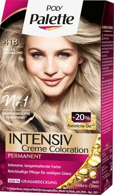 POLY Palette Intensiv Creme Coloration 418 Helles Aschblond 115Ml Stufe 3