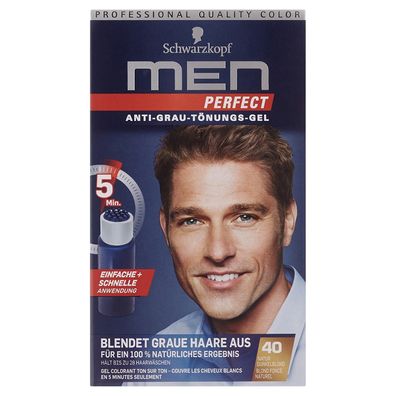 Men Perfect Anti-Grau Tönungs-Gel Stufe 2, 40 Natur Dunkelblond