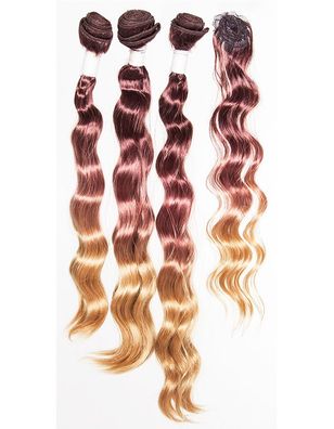 Dream Hair Ombre Synthetic Weft 4Pcs Color: 4-10-27