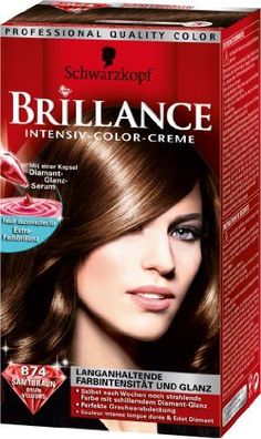 Schwarzkopf Brillance Intensiv-Color-Creme Stufe 3, 874 Samt Braun