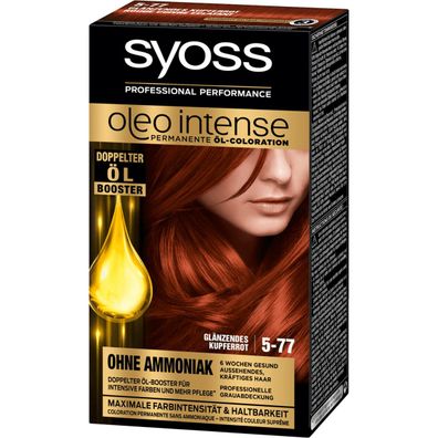 SYOSS Oleo Intense Permanente Öl-Coloration 5-77 Glänzendes Kupferrot Stufe 3