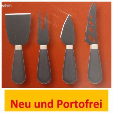 Käsemesser 4 tlg. Messerset Hartkäsemesser Weichkäsemesser parmesanmesser Gabel