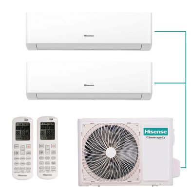 Hisense DuoSplit Klimaanlage Energy SE 2x 3,5 kW Multi Klimagerät für 2 Räume, WiFi