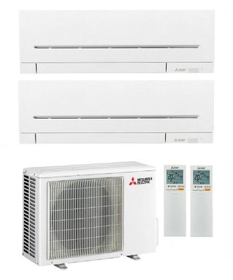 Mitsubishi DuoSplit Klimaanlage Standard 2,5 kW + 4,2 kW Multi Klimagerät für 2 Räume