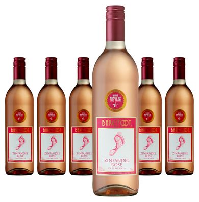 6 x Barefoot White Zinfandel