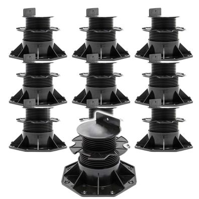 XPOtool Set 10x Stelzlager Terrassen 2700kg 60-138mm Stellfüße höhenverstellbar