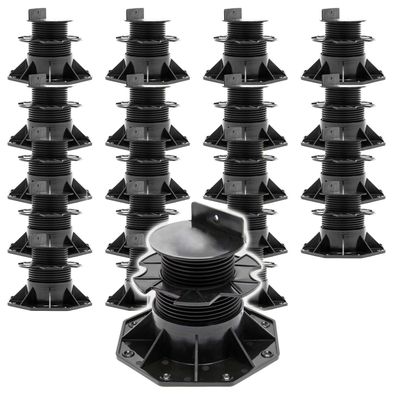 XPOtool Set 20x Stelzlager Terrassen 2700kg 60-138mm Stellfüße höhenverstellbar