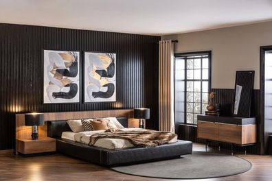 Schlafzimmer Sets Bett Nachttische Kommode Hotel Qualität Möbel 5tlg