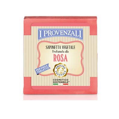 I Provenzali Natürliche Seife Rosa für Gesicht und Körperpflege 125g