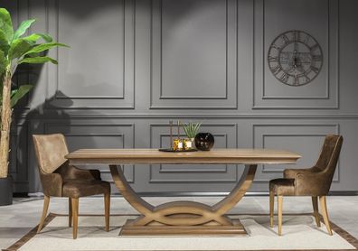 Luxus Esszimmer Garnitur Tisch 4x Lehnstuhl Anrichte Sideboard 5tlg