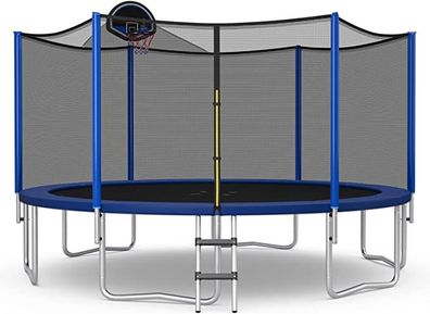 366 cm Trampolin Outdoor, Gartentrampolin mit Leiter, Trampolin Komplettset