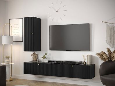 Wohnzimmer-Set Waldi Riflo Slim VI Kommode Loft Modernschrank RTV-Tisch M24