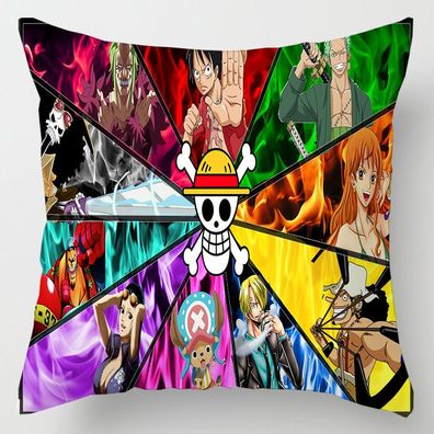 2er Set One Piece Luffy Zoro Kissenbezüge Dekokissen Kissenhülle Couch Sofa Home Deko