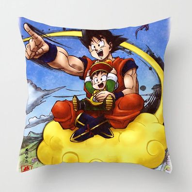 2er Set Dragon Ball Goku Kissenbezüge Dekokissen Kissenhülle für Couch Sofa Home Deko